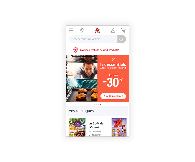 Redesign du site mobile Auchan