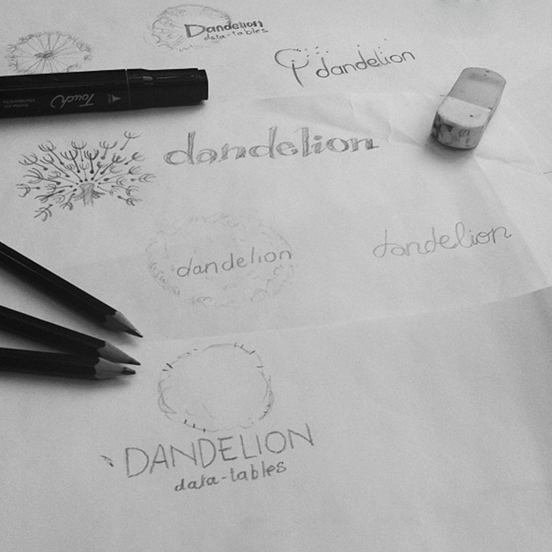 Dandelion Datatables : Un logo qui reflète légèreté et modernité