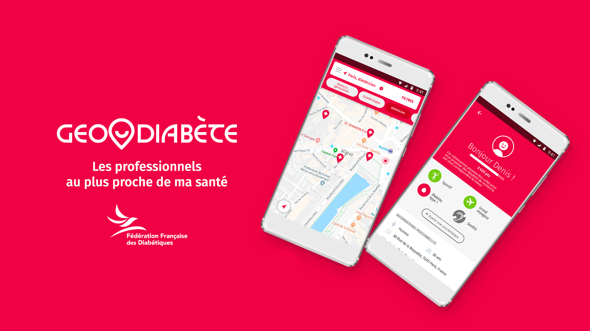 Géodiabète : conception de l’application pour trouver des professionnels de santé sensibilisés au diabète